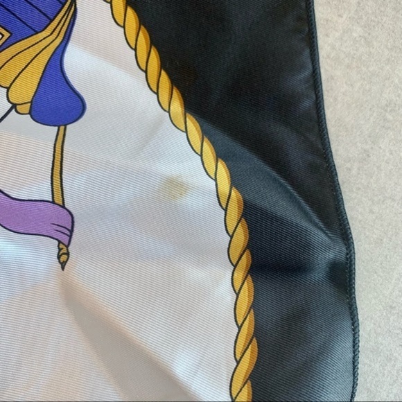 Auth HERMES Scarf Blue/Multicolor 100% Silk - Picture 7 of 8